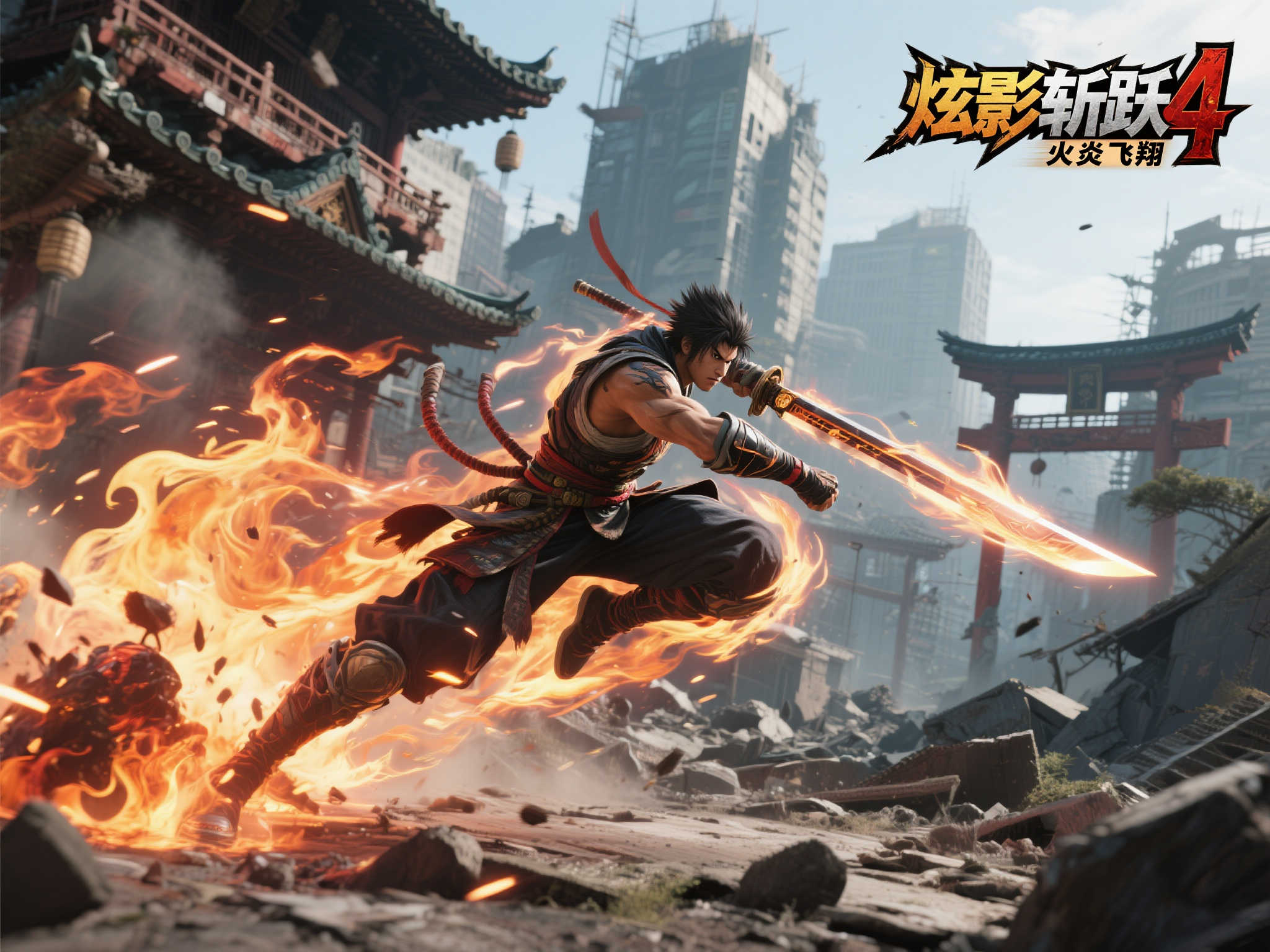 《忍者龙剑传4》:隼龙施展火焰忍术点燃战场!